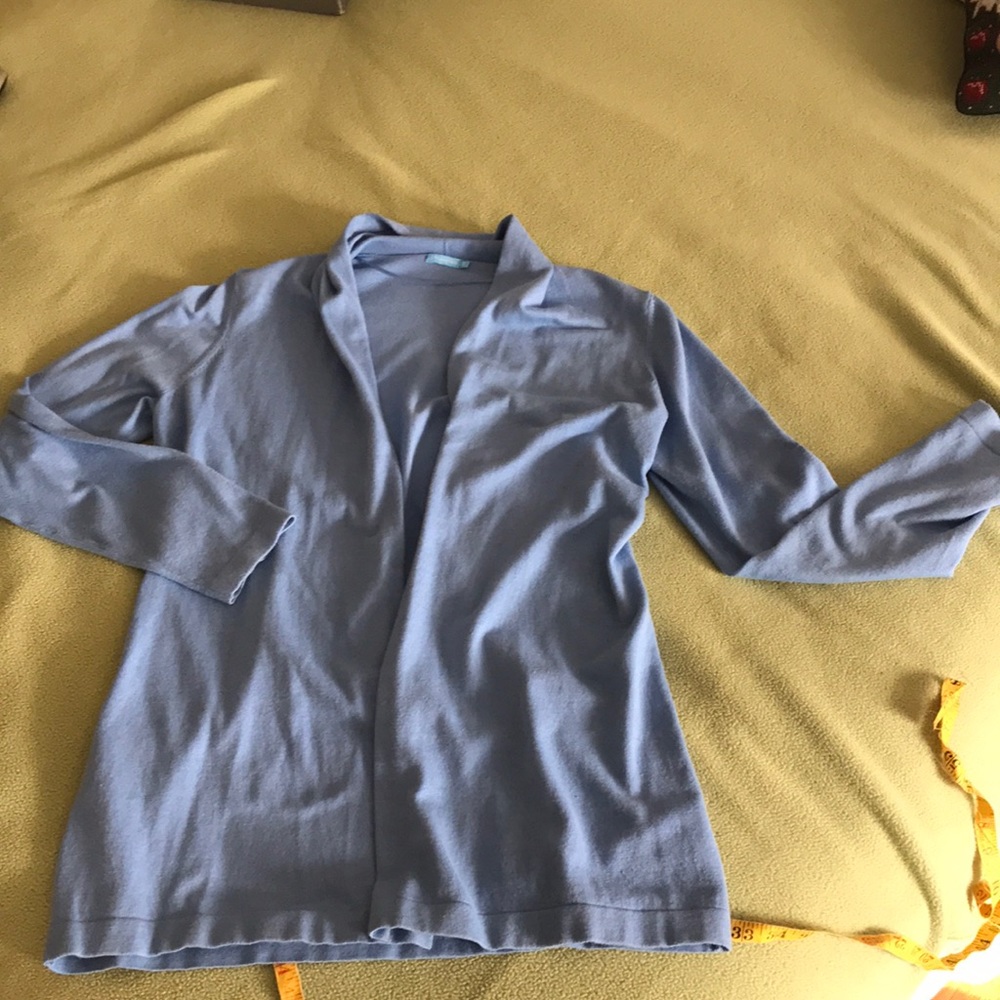 J McLaughlin cardigan open, M, blue